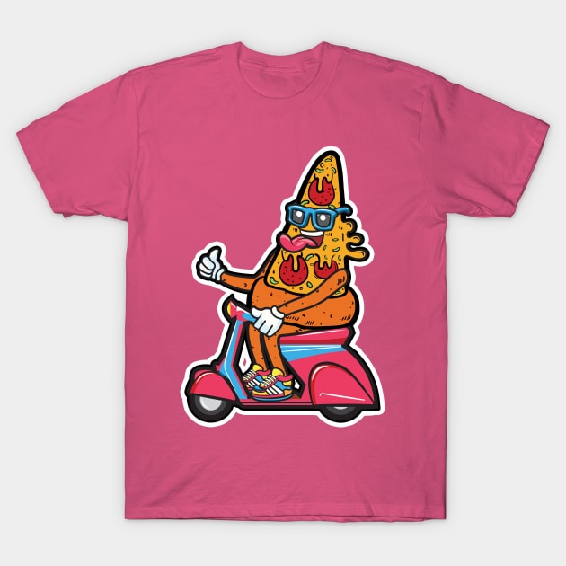 Pizza Delivery T-Shirt by Plushism